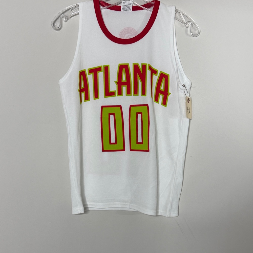 Kids White and Red Atlanta Tank Top